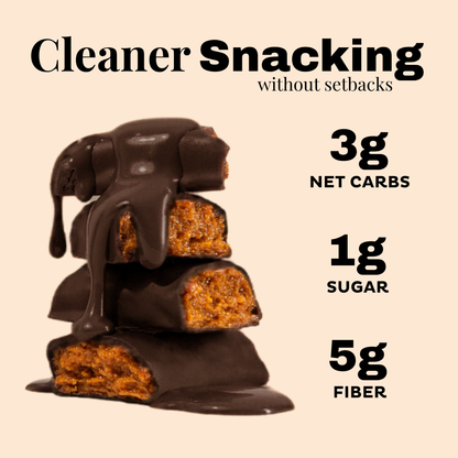 Low Sugar Keto Candy - PB Caramel Crunch (Gluten-Free Vegan)