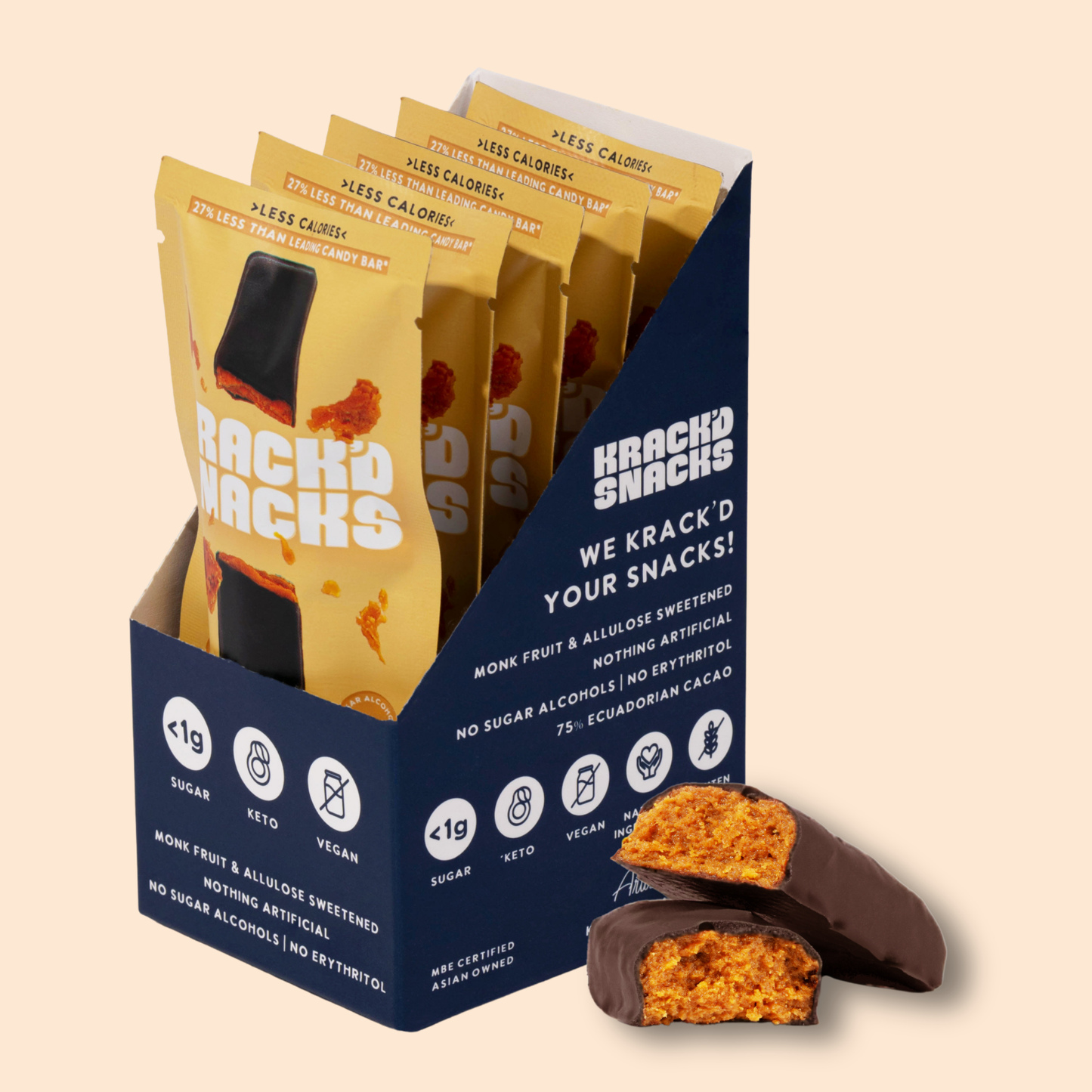 Low Sugar Keto Candy - PB Caramel Crunch (Gluten-Free Vegan)